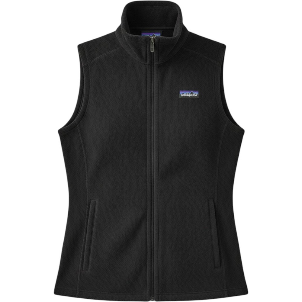 Patagonia Better Sweater Vest Womens Large Black Full Zip Fleece Pockets